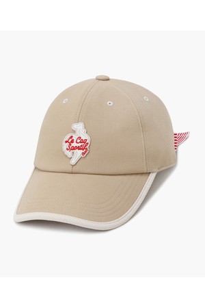 여성 리본 포인트 볼캡 _BEGE GR122LCP11_BEIGE-a