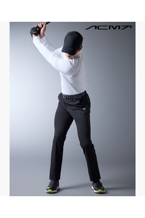 [데상트골프] 아크먼트(ACMT) 남성 제로 스트레스 조직감 슬림핏 팬츠  DR12MFPT3A_BLACK-a