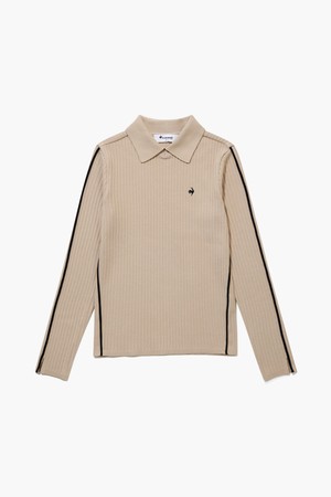 여성 골지 카라 긴팔 티셔츠 _BEGE GR122LKP21_BEIGE-a