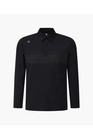 [데상트골프] 남성 냉감 긴팔 티셔츠  DQ22MFTL4Q_BLACK-a