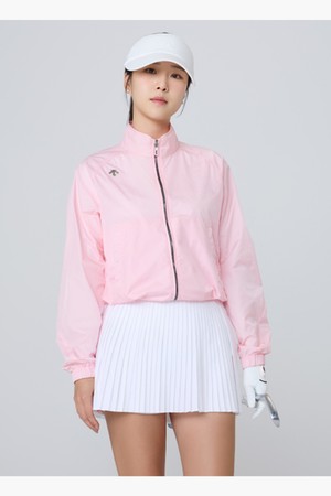[데상트골프] 여성 홑겹 루즈핏 점퍼  DR11WFBL3Z_PINK-a