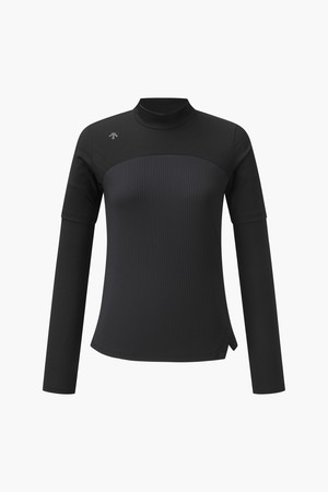 여성 모크넥 골지 토시 티셔츠  DR12WFTL33