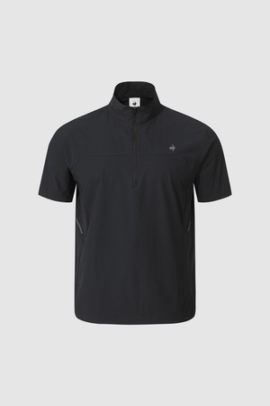 유니 러닝 에어리 루즈핏 반팔 아노락 자켓 - 블랙 QR223EJK42