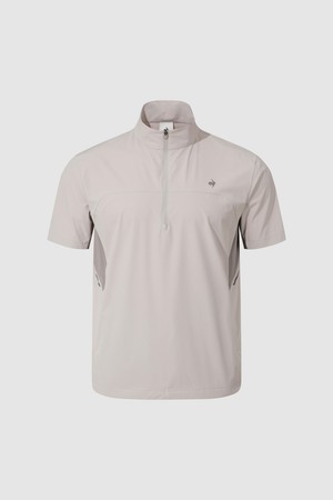 유니 러닝 에어리 루즈핏 반팔 아노락 자켓 - 그레이 QR223EJK42