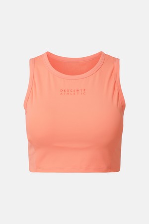 우먼스 세미크롭 슬리브리스 브라탑 코랄 SR222PBR41