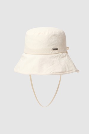 여성 시어서커 와이드 버킷햇 - 버터 QR222WCP42