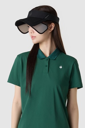 확장형 테니스 썬캡 - 블랙 QR123ACP33