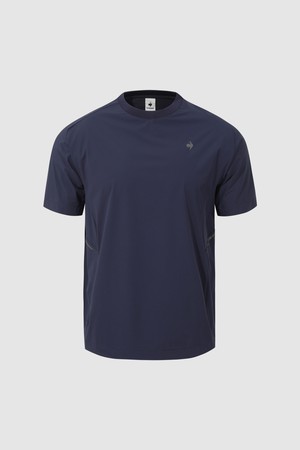 유니 러닝 에어리 루즈핏 반팔 피스테 - 네이비 QR223EWT41