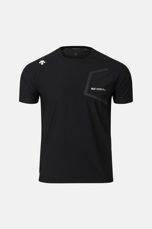 스위스 트라이애슬론 메쉬 트리코트 반팔 티셔츠 블랙 SR221ITS52