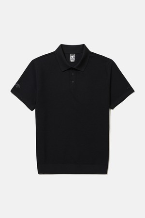 듀얼리스 니트 폴로 반팔 티셔츠 블랙 SR121DPS32