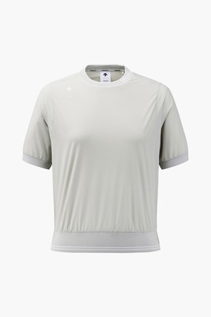 [데상트골프] 여성 냉감 우븐 라운드 티셔츠  DQ22WFNS5Q_GREY-a