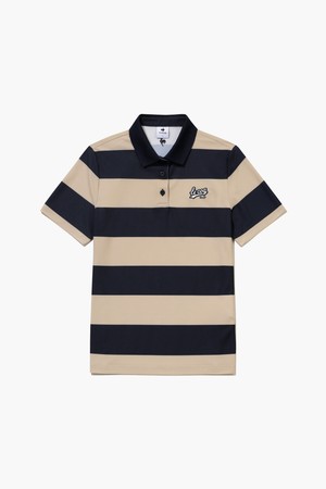 여성 스트라이프 카라 반팔 티셔츠 _BEGE GR122LTS34