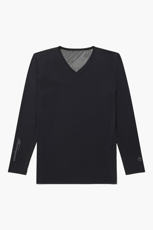 남성 냉감 브이넥 베이스레이어 블랙 MR221MIN41