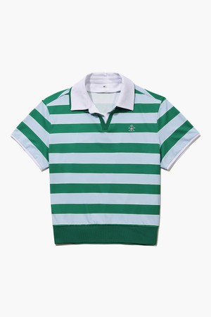 여성 스트라이프 레이어드 티셔츠 그린 MR222LTS47