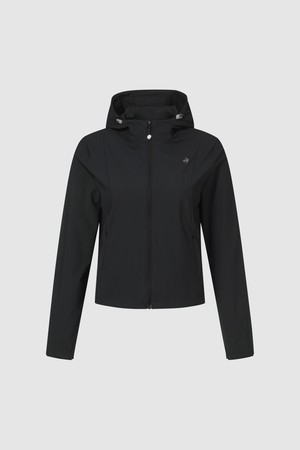 여성 쉐이드온 냉감 트리코트 후드 집업 - 블랙 QR222OFT41