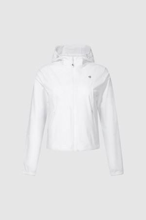 여성 쉐이드온 냉감 트리코트 후드 집업 - 화이트 QR222OFT41