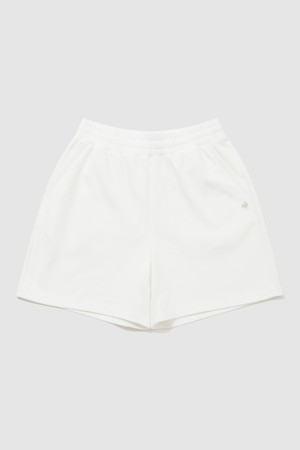 여성 백메쉬 쮸리 4.5부 루즈핏 숏팬츠 - 크림 QR122OHP31