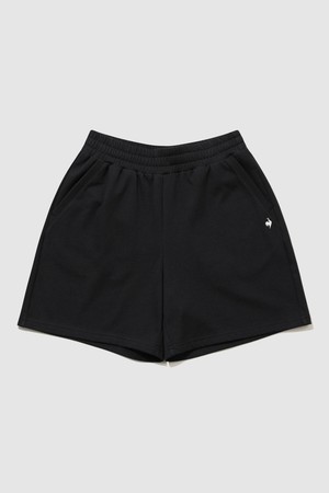 여성 백메쉬 쮸리 4.5부 루즈핏 숏팬츠 - 블랙 QR122OHP31