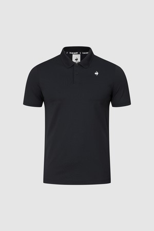 유니 냉감 피케 폴로 티셔츠 - 블랙 QR123ETS34