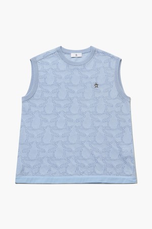 [먼싱웨어] 여성 스카시 조직 베스트 라이트블루 MR222LKV51_BLUE-a