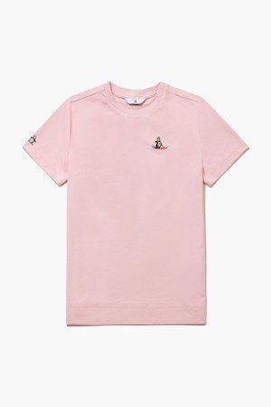 여성 원포인트 라운드 티셔츠 핑크 MR222LTS4C