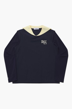 여성 냉감 소매 하이브리드 긴팔 티셔츠 다크네이비 MR222PTL41