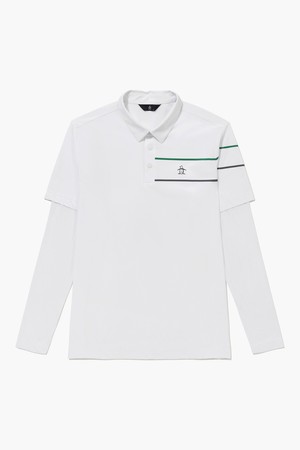 남성 반팔 레이어드 냉감 티셔츠 화이트 MR221MTL42