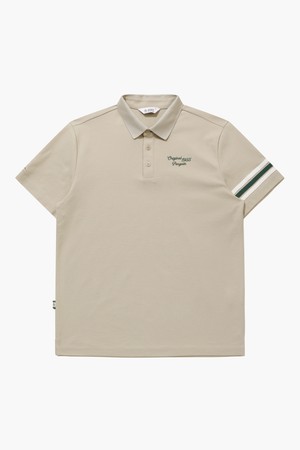 남성 피케 반팔 카라 티셔츠 베이지 MR221PTS46