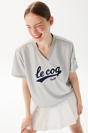 여성 메쉬 싸커 반팔 티셔츠 _LGRY GR122LRS31