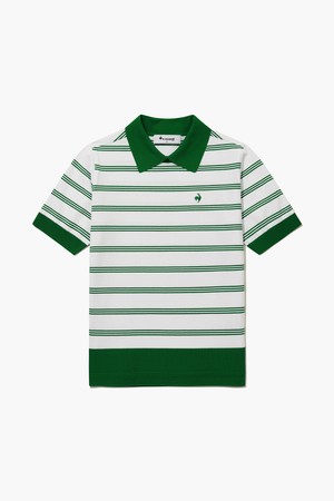 여성 스트라이프 카라 반팔 스웨터 _GREN GR122LKP31_GREEN-a