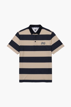 남성 에어리 스트라이프 카라 반팔 티셔츠 _BEGE GR221MTS44