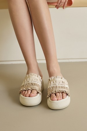 러플 슬라이드 - 베이지 QR222WSD41