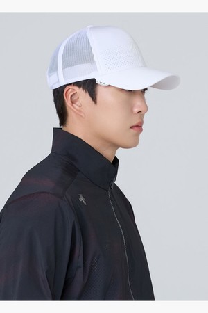 [데상트골프] 남성 하프 메쉬 캡  DR12MFCP35_WHITE-a