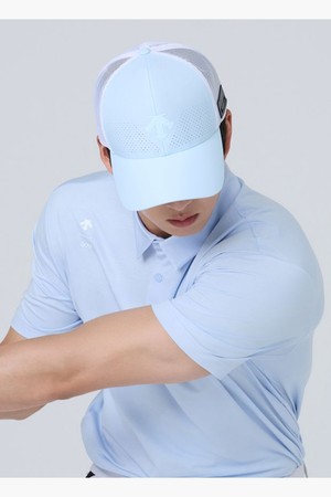 [데상트골프] 남성 하프 메쉬 캡  DR12MFCP35_BLUE-a