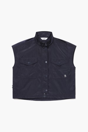 [먼싱웨어] 여성 셋업 립 풀오픈 베스트 다크네이비 MR222PWV41_NAVY-a