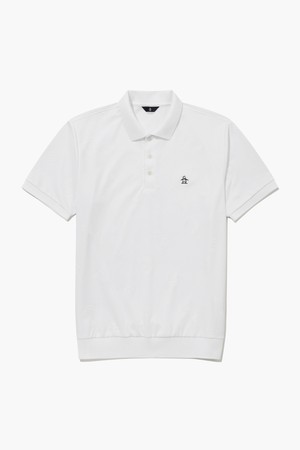 [먼싱웨어] 남성 로고 자카드 카라 티셔츠 화이트 MR211MTS44_WHITE-a