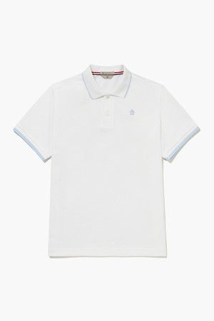 남성 티핑 폴로 티셔츠 화이트 MR211MTS41