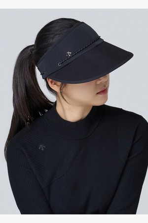[데상트골프] 아크먼트(ACMT) 여성 썸머 선바이저  DR22WFSV48_BLACK-a