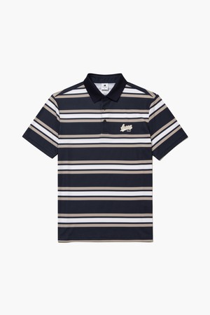 남성 에어리 멀티 스트라이프 카라 반팔 티셔츠 _NAVY GR221MTS43