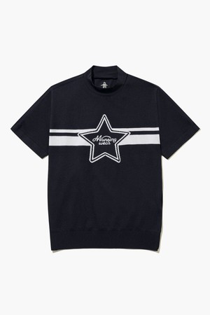 [먼싱웨어] 여성 니트 하이브리드 티셔츠 네이비 MR222LTS41_NAVY-a