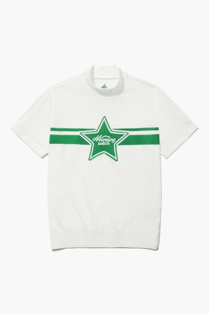 여성 니트 하이브리드 티셔츠 화이트 MR222LTS41