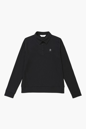 [먼싱웨어] 여성 써커 긴팔 티셔츠 블랙 MR222LTL43_BLACK-a