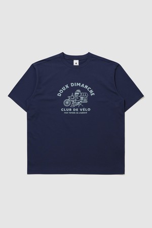 유니 르프레쉬 그래픽 루즈핏 반팔티 - 네이비 QR223LRS51