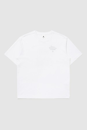 유니 백그래픽 루즈핏 반팔티 - 화이트 QR223LRS52