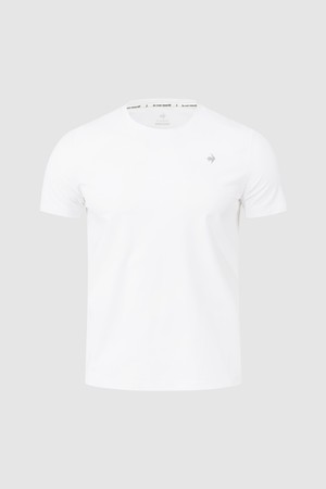 유니 냉감 트리코트 백그래픽 반팔티 - 화이트 QR223ERS55