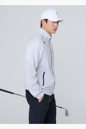 [데상트골프] 남성 에어메쉬 홑겹 점퍼  DR22MFBL4Z_GREY-a