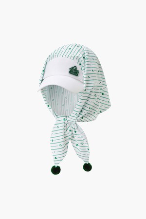 여성 폼폼 스카프 바이저 그린 GR122LCP21_GREEN-a