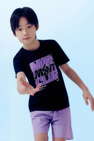 영애슬릿 그래픽 쿨링 트리코트 반팔 티셔츠 블랙 SR22JETS58