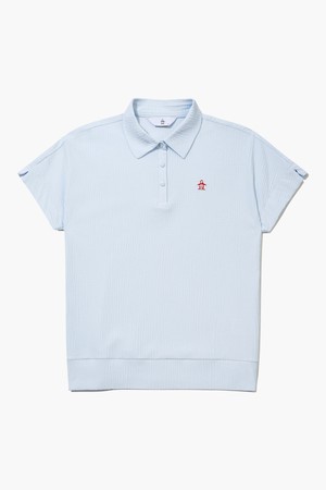 [먼싱웨어] 여성 돌먼 써커 티셔츠 라이트블루 MR222LST51_BLUE-a