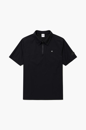 [COQ TAP] 남성 스트레치 메쉬 우븐 카라 반팔 티셔츠 _BLCK GR121MTS31_BLACK-a